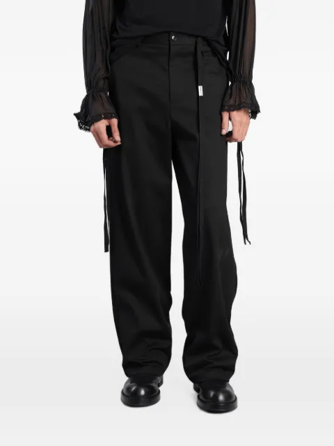 Ann Demeulemeester Gautar ribbon-detail loose-fit trousers