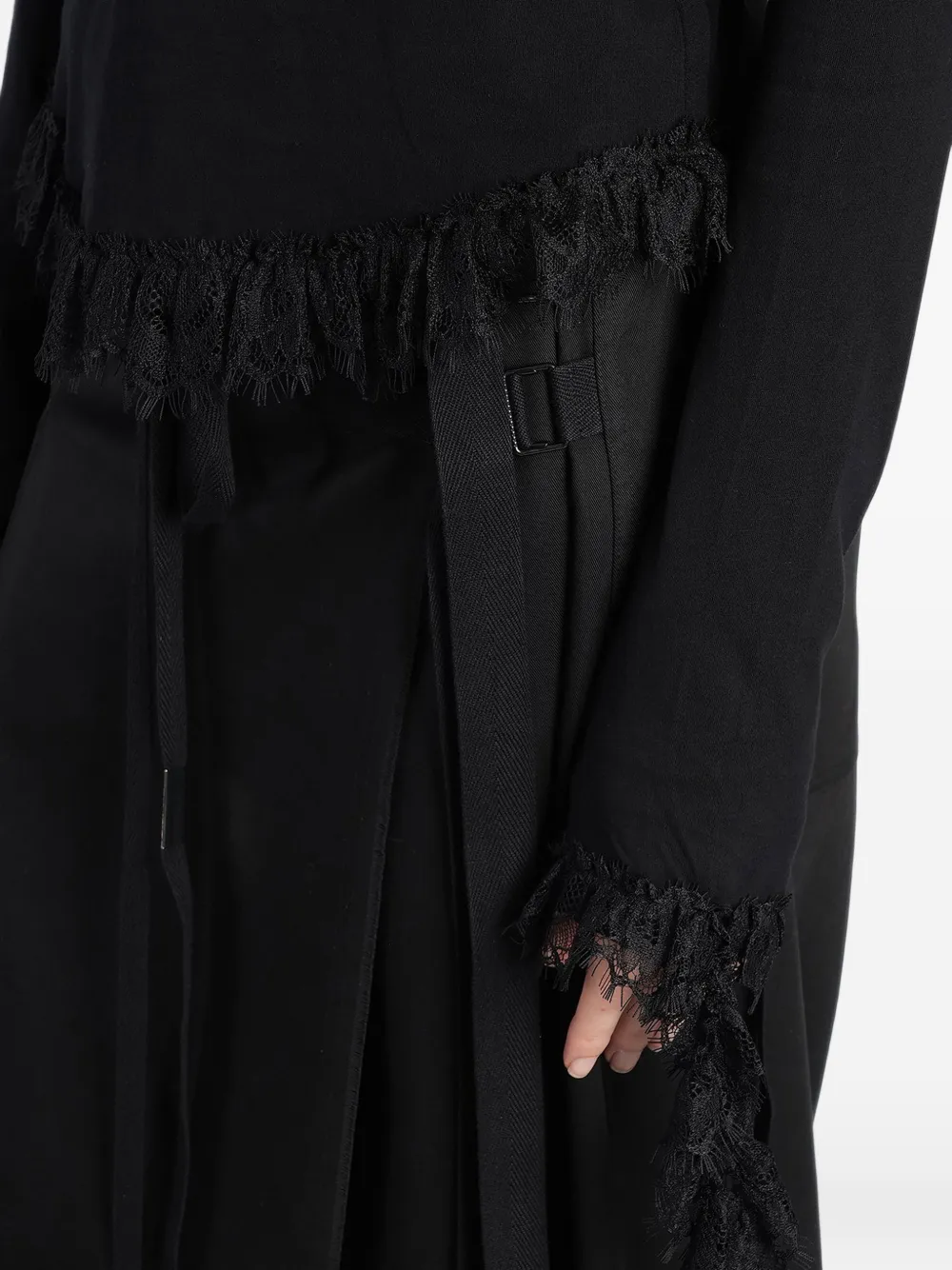 Ann Demeulemeester Mare lace-trim top Zwart
