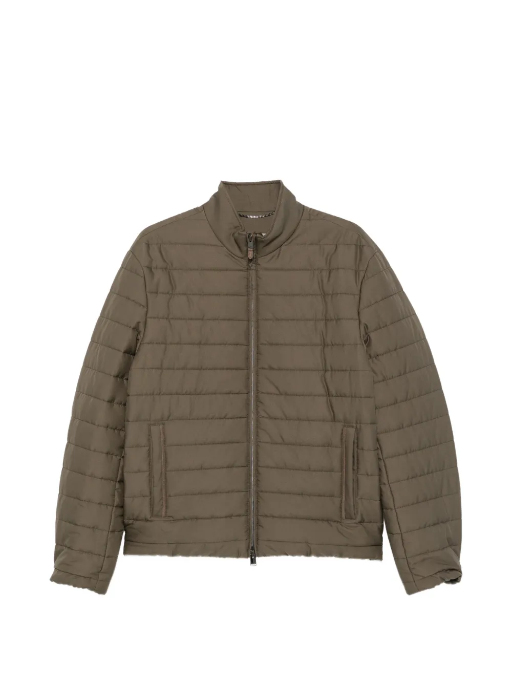Canali quilted high-neck jacket | Green | Image 1