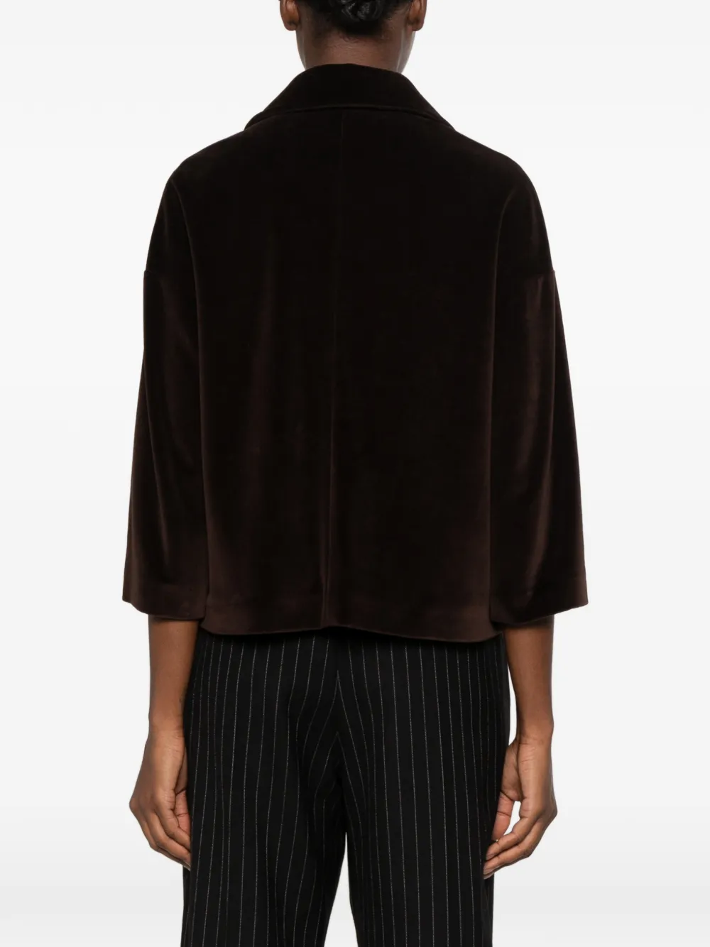 Circolo 1901 velvet single-breasted jacket Bruin