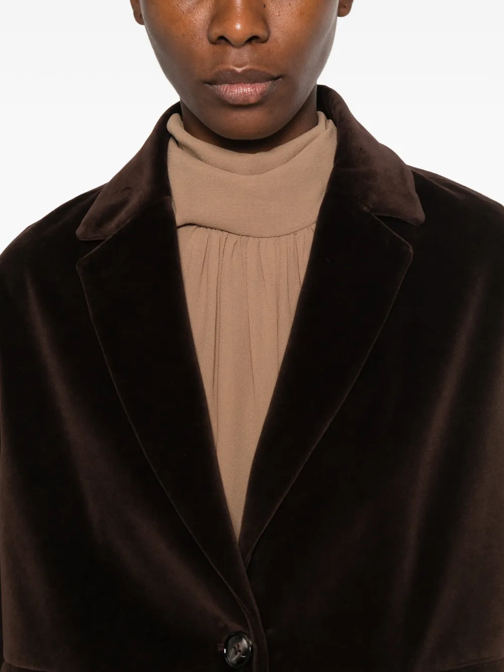 Circolo 1901 velvet single-breasted jacket Bruin