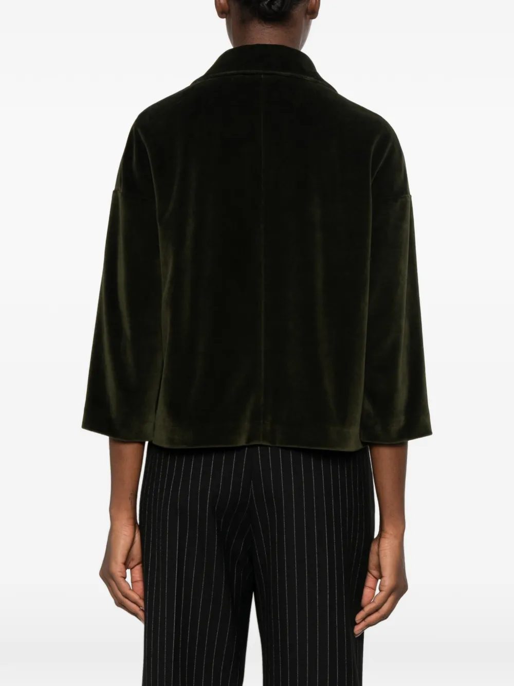 Circolo 1901 velvet single-breasted jacket Groen