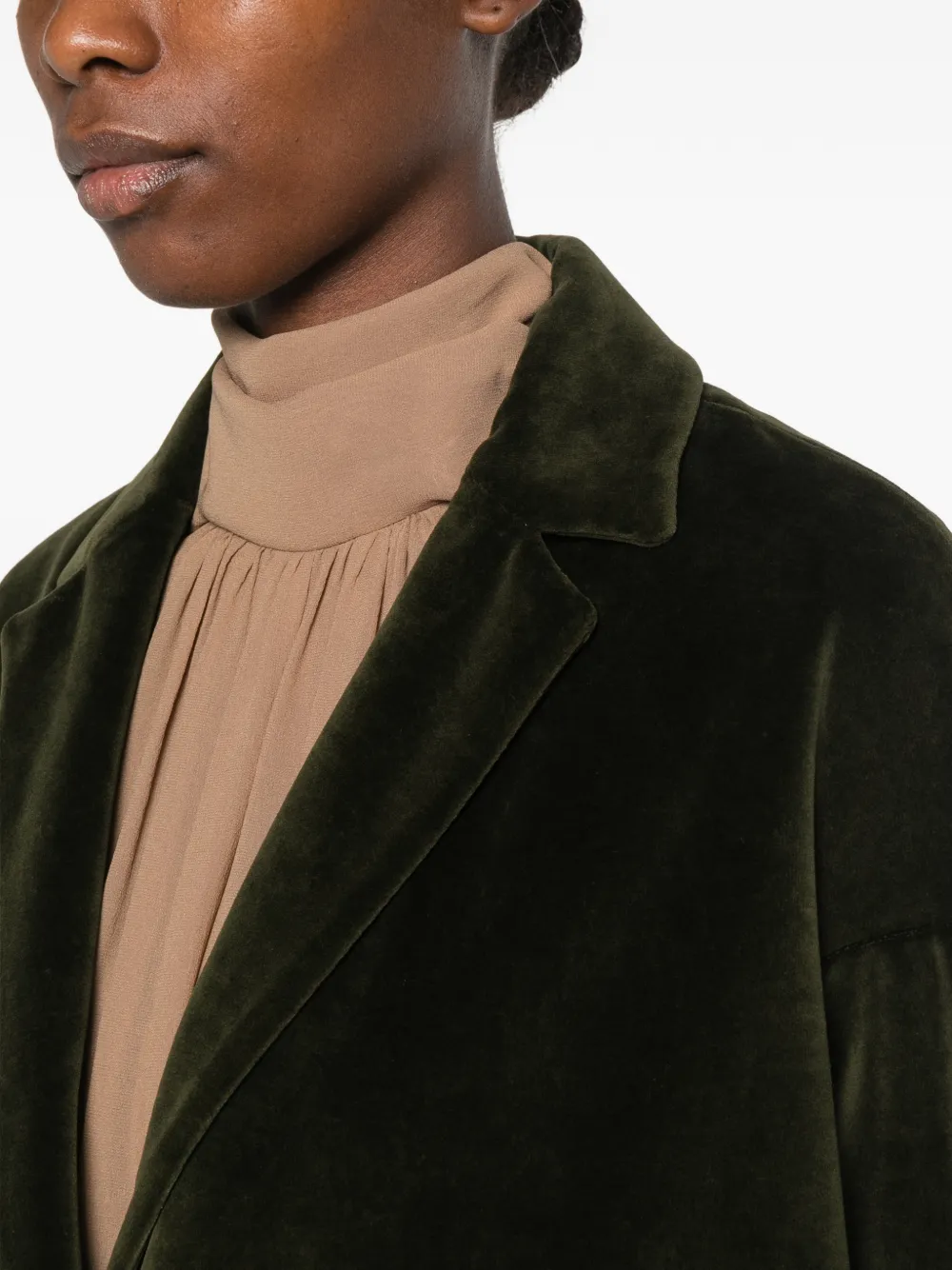 Circolo 1901 velvet single-breasted jacket Groen