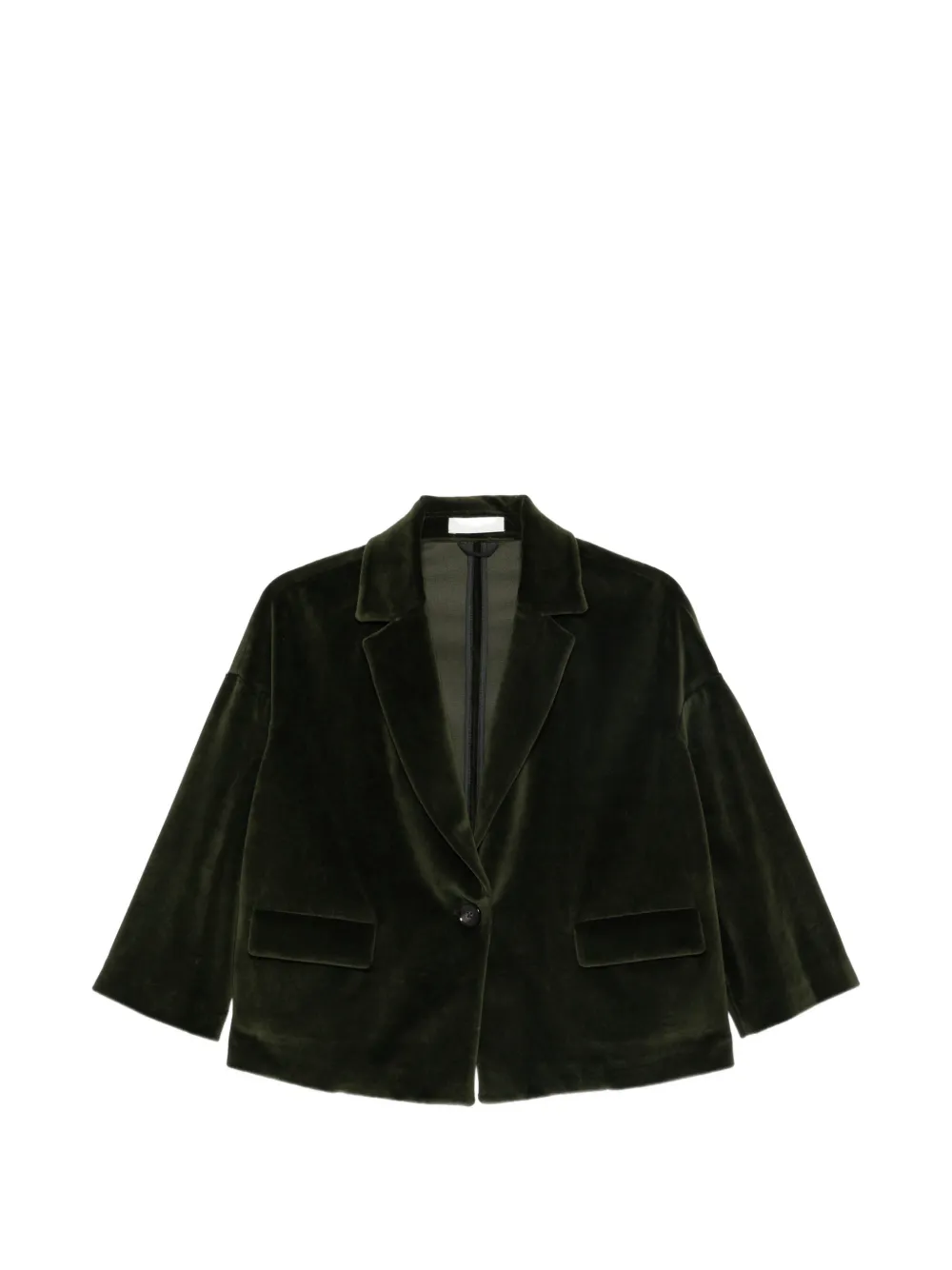 Circolo 1901 velvet single-breasted jacket Groen