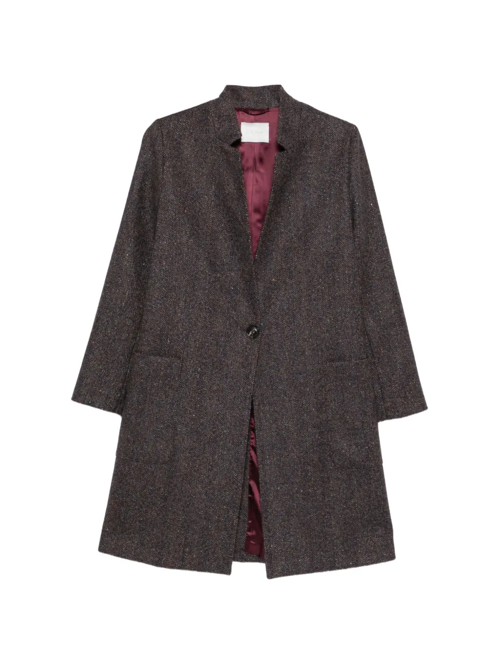 Circolo 1901 herringbone single-breasted coat Bruin