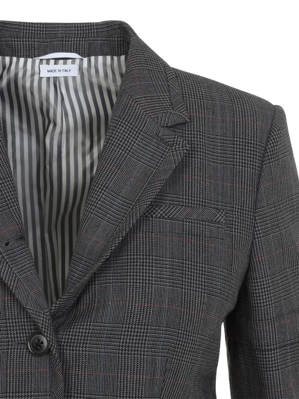 Thom Browne Geruite blazer met knopen Grijs