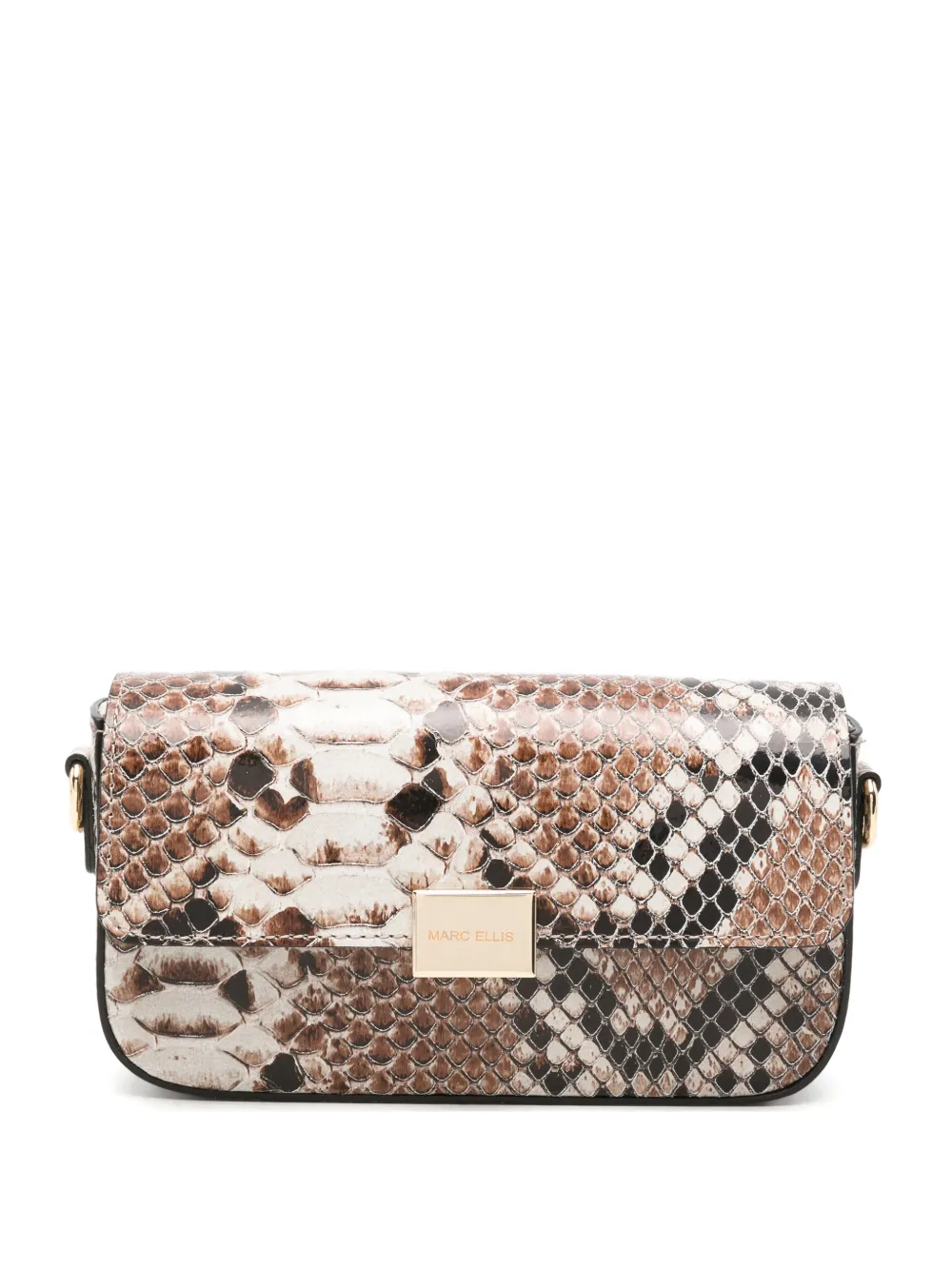 Marc Ellis snakeskin-effect shoulder bag - Toni neutri