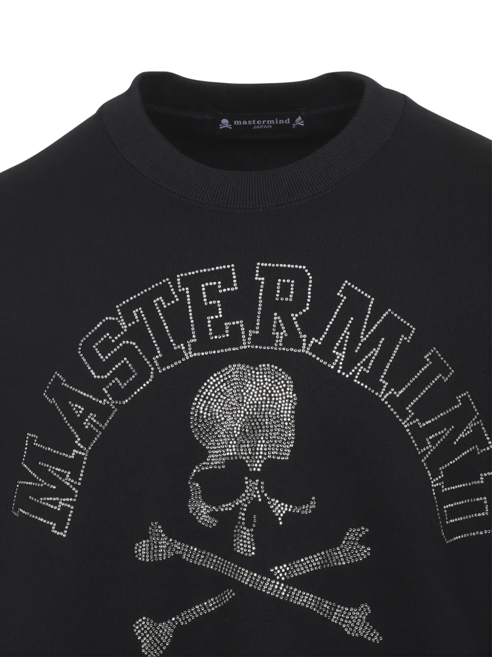 Mastermind Japan rhinestone-embellished skull-motif sweatshirt Zwart