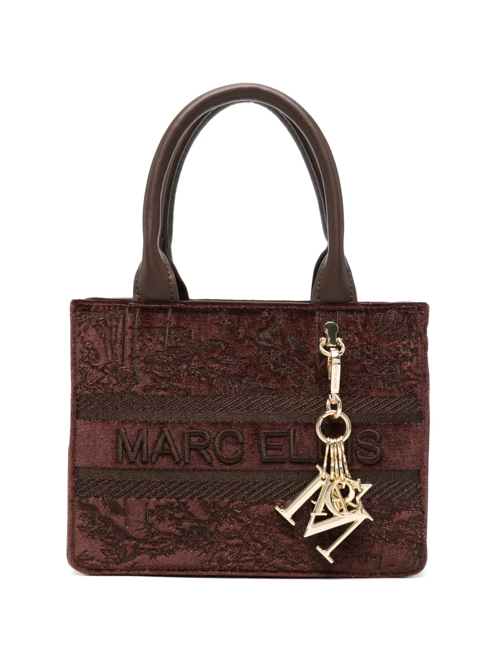 Marc Ellis small Sophie logo-embroidered mini bag - Marrone