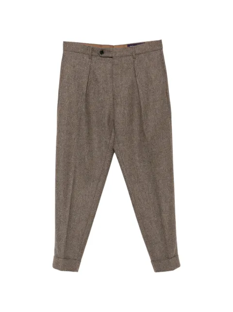 Berwich Chiaia herringbone pleated trousers