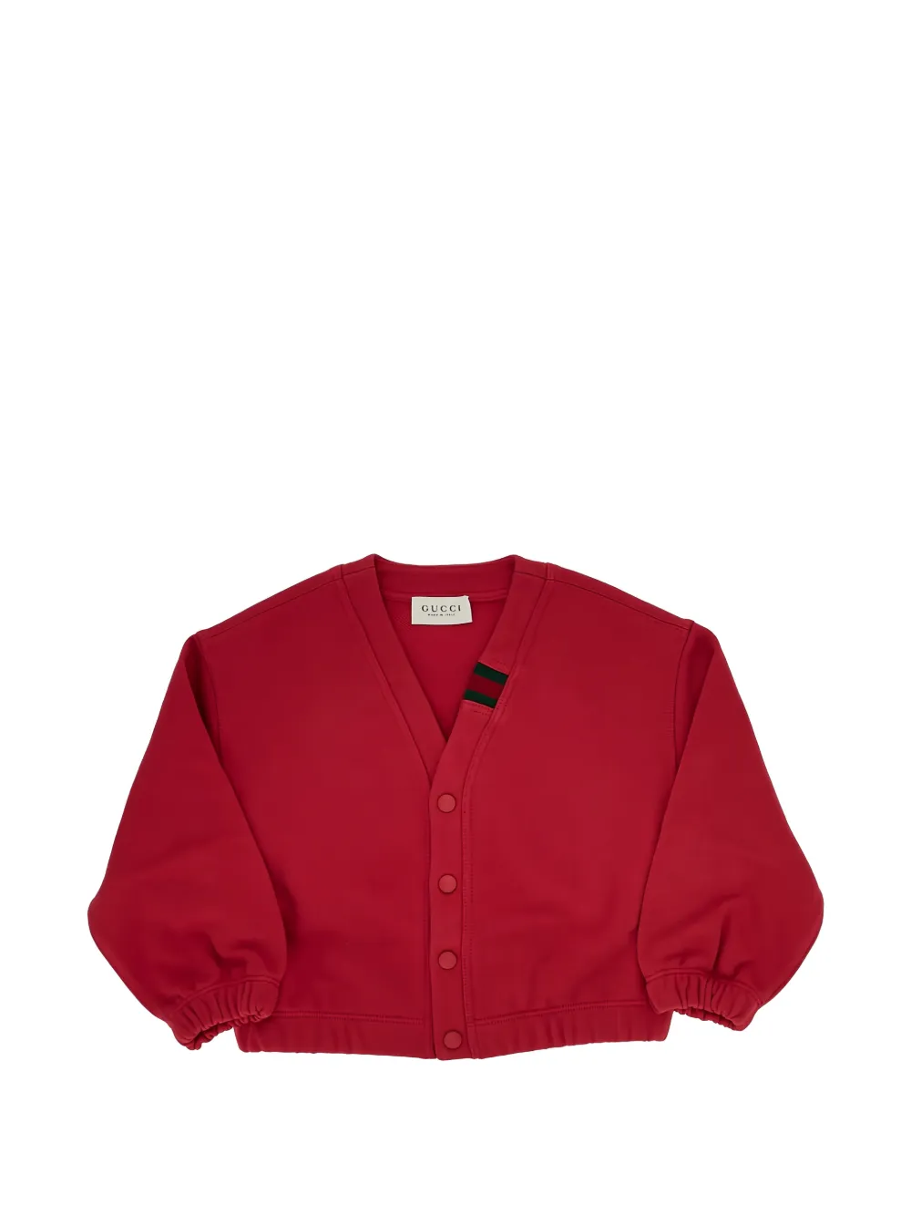 Gucci Kids Vest met Web-streep en V-hals Rood
