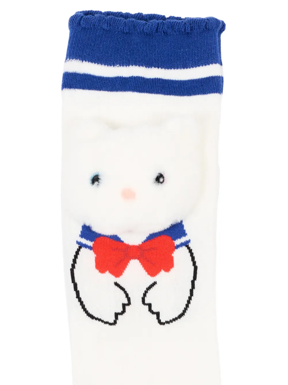 Poco Blush Kitty Warriors cat-patch socks Wit