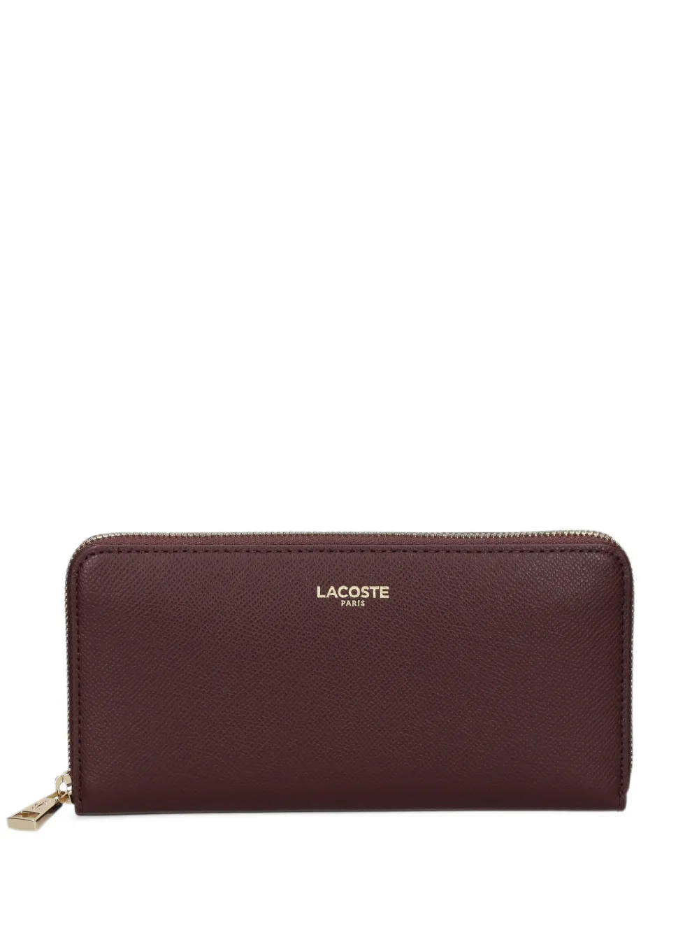 Lacoste Portafoglio con zip a giro e logo - Rosso