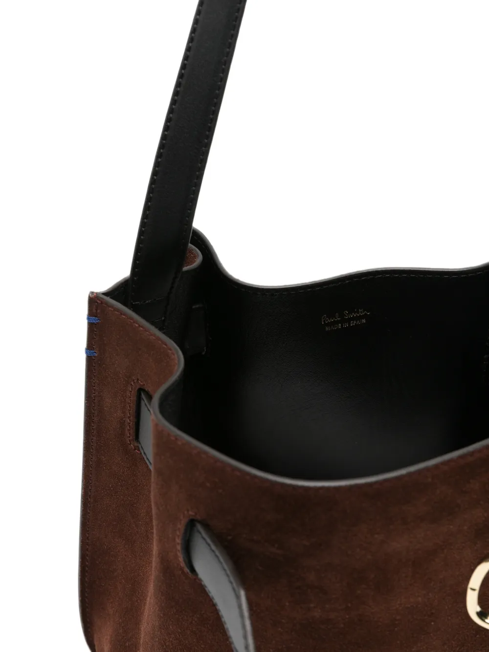 Paul Smith buckle-detail suede bucket bag Bruin