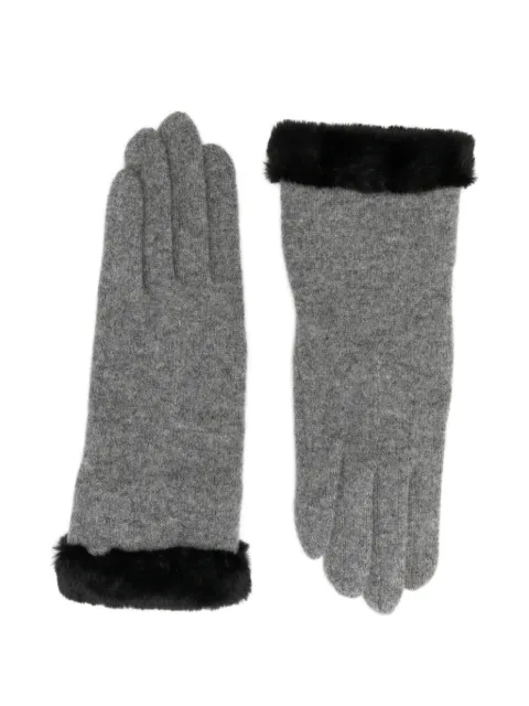L'APERO Cygne faux-fur-trim gloves