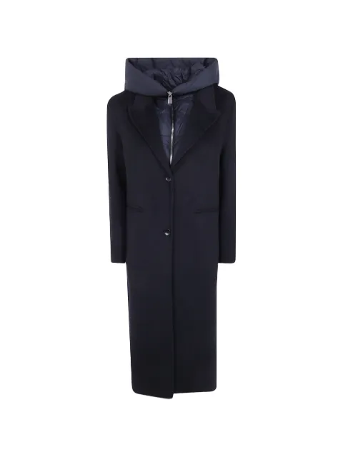 Seventy hooded single-breasted coat