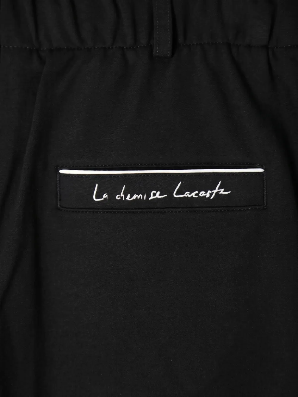 Lacoste Broek met zijstreep en logo-patch Zwart