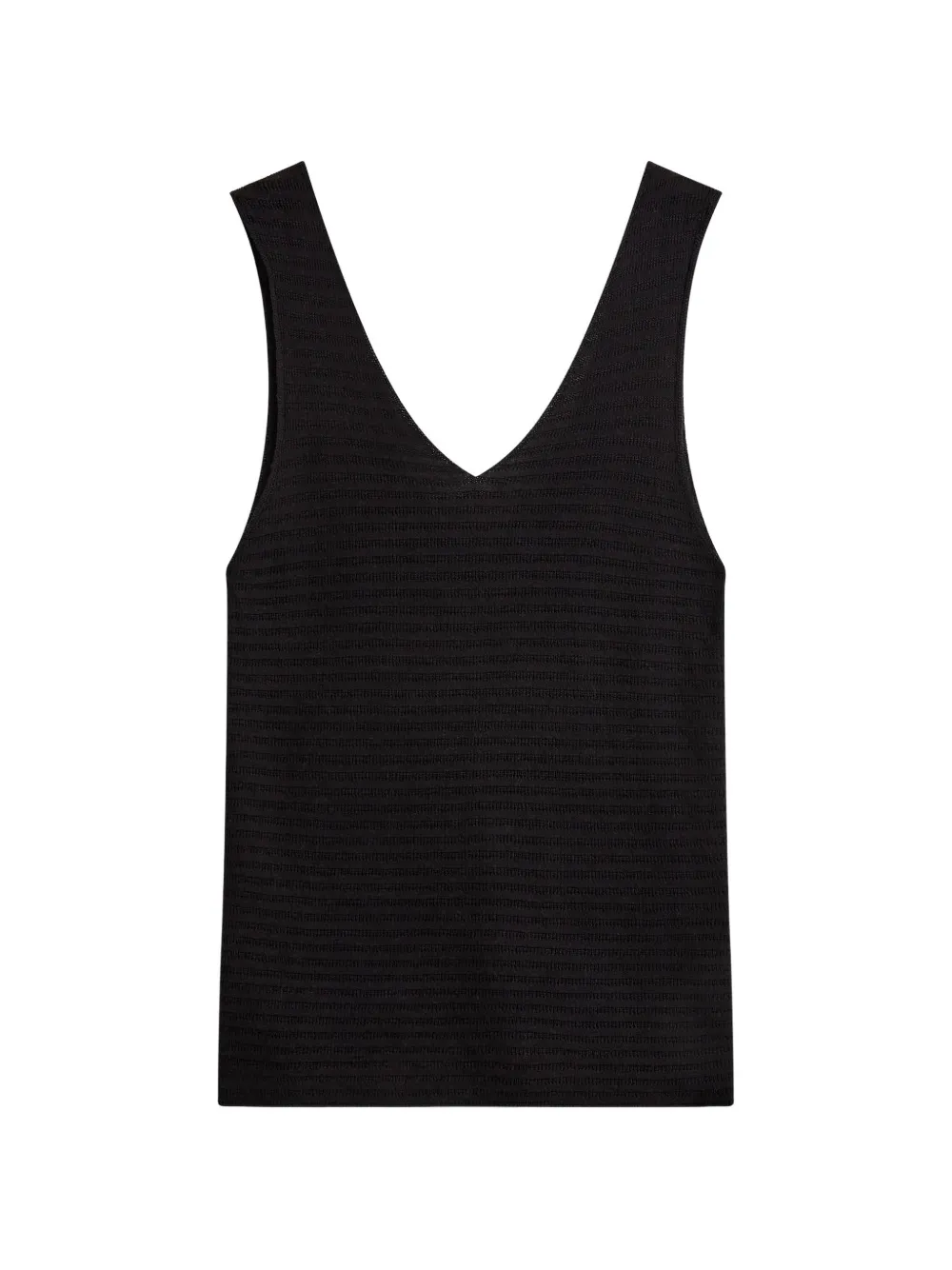 Minimum Neel Textured-knit Top In Black