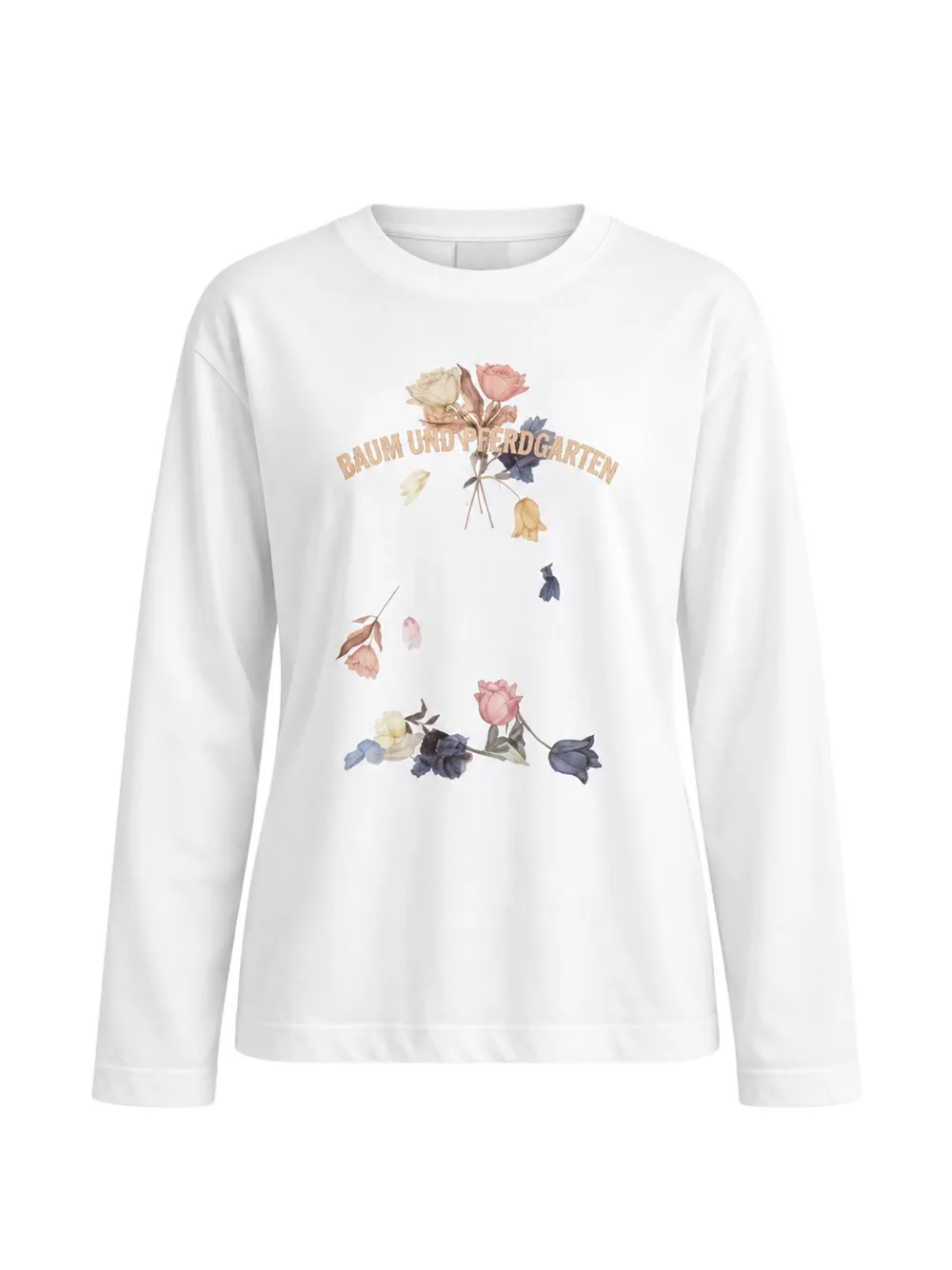 Baum Und Pferdgarten Jeevona floral-print long-sleeve T-shirt Wit