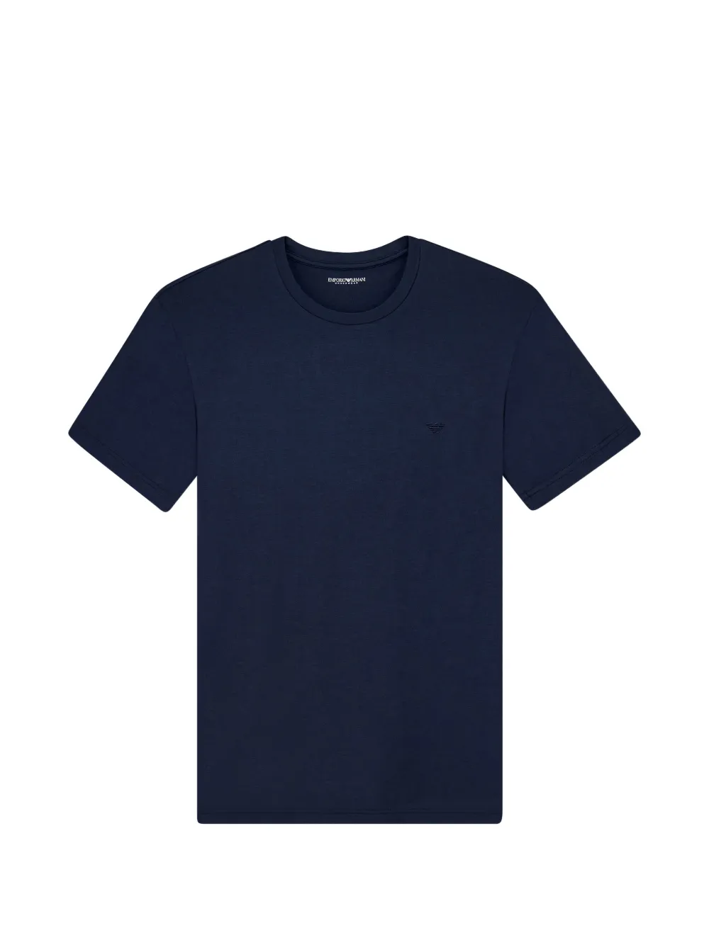 Ea7 Emporio Armani logo-embroidered T-shirt Blauw