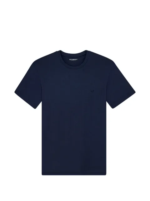 Ea7 Emporio Armani logo-embroidered T-shirt