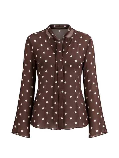 Baum Und Pferdgarten chemise Madeli à pois et col noué
