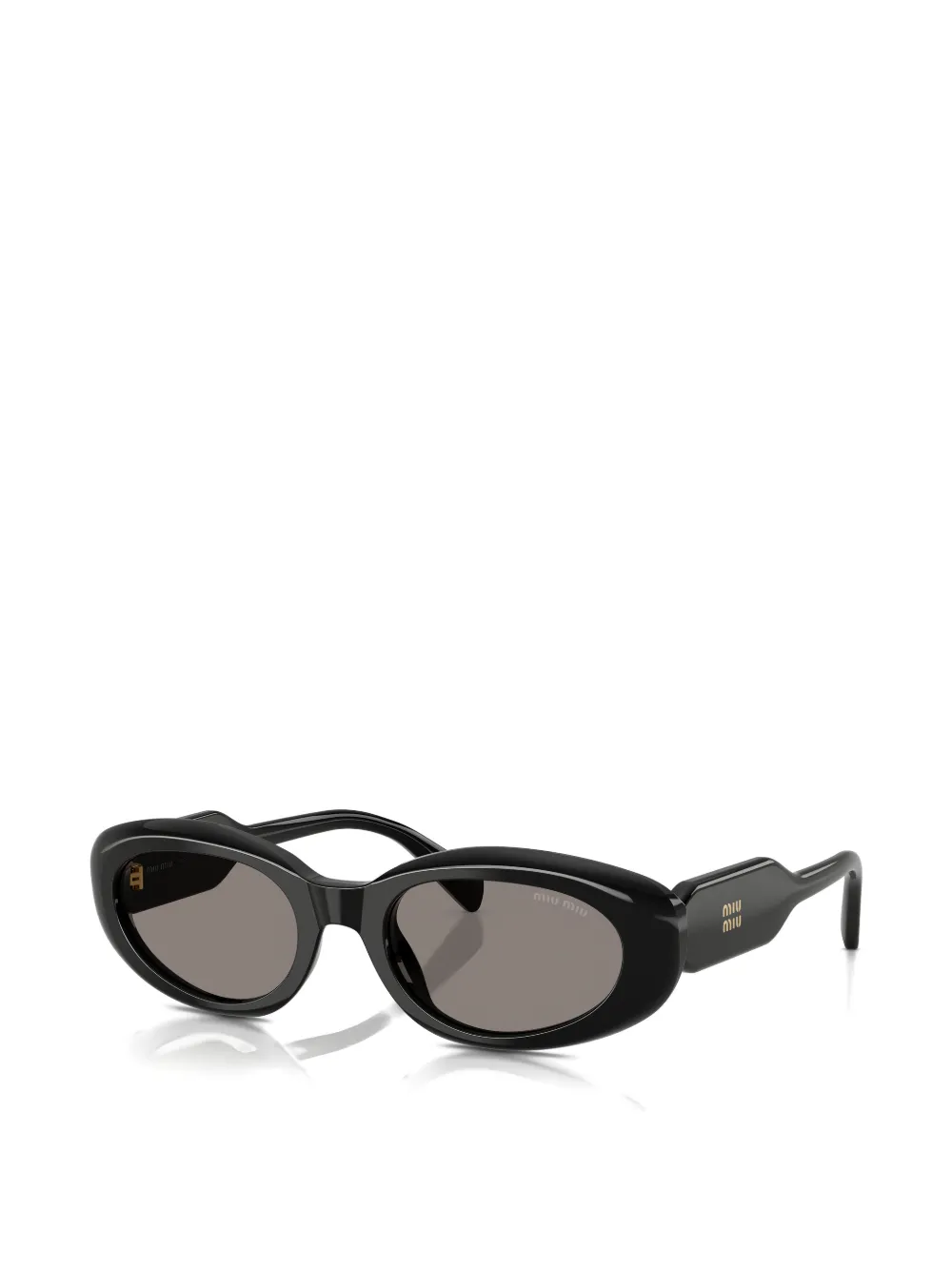 Miu Eyewear Zonnebril met ovalen montuur Zwart