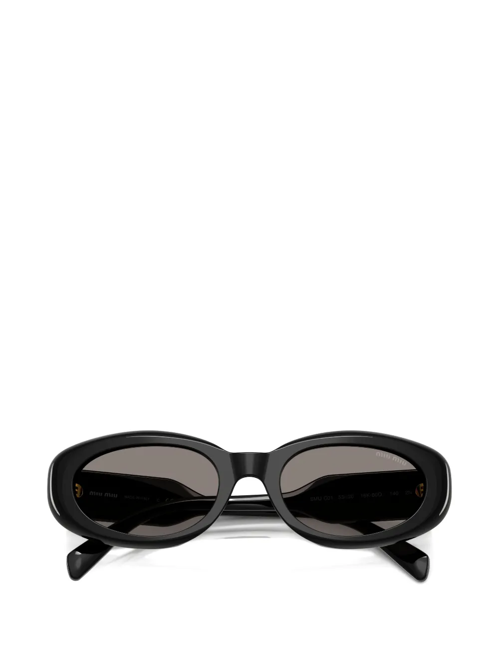 Miu Eyewear Zonnebril met ovalen montuur Zwart
