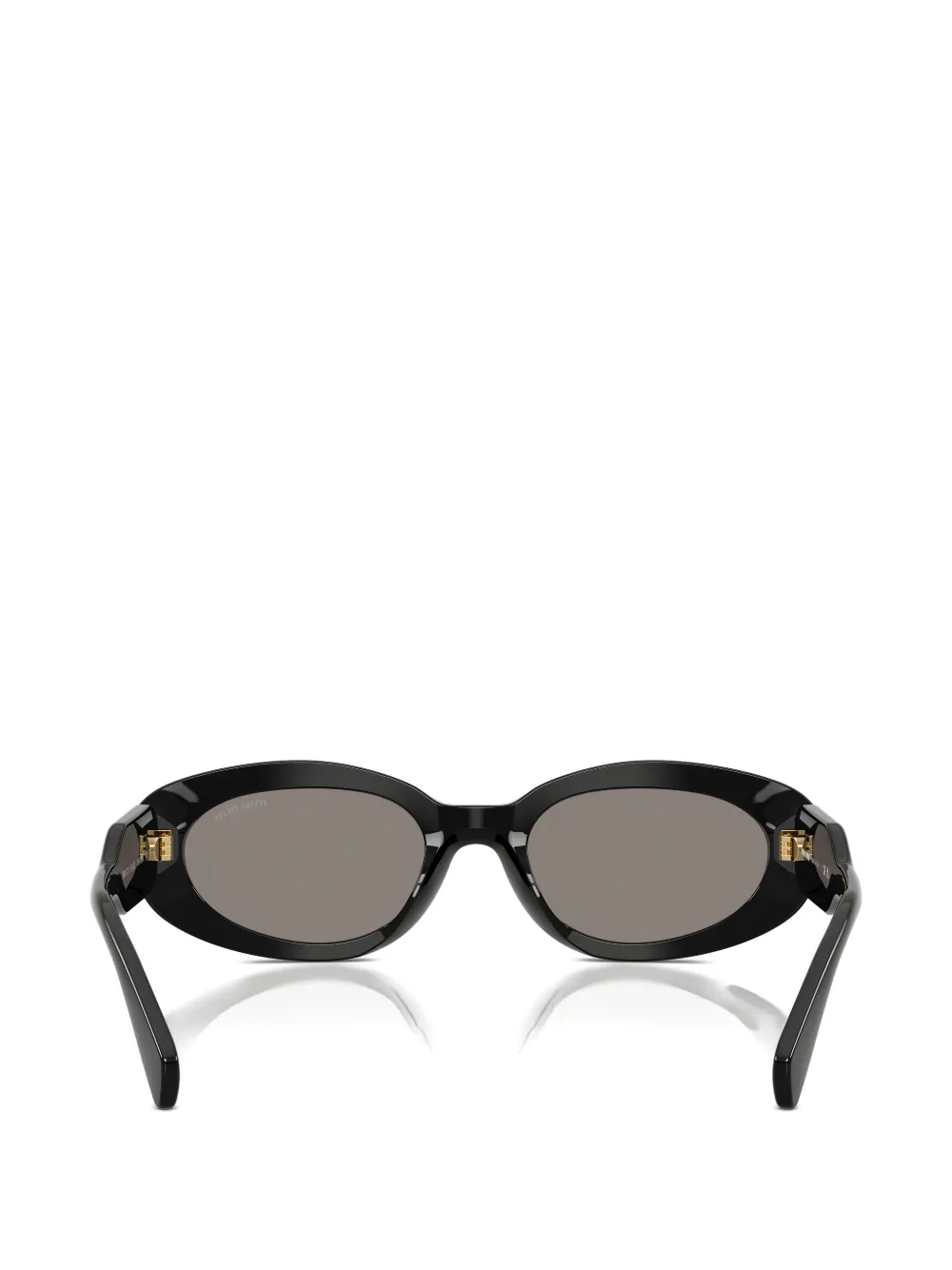 Miu Eyewear Zonnebril met ovalen montuur Zwart