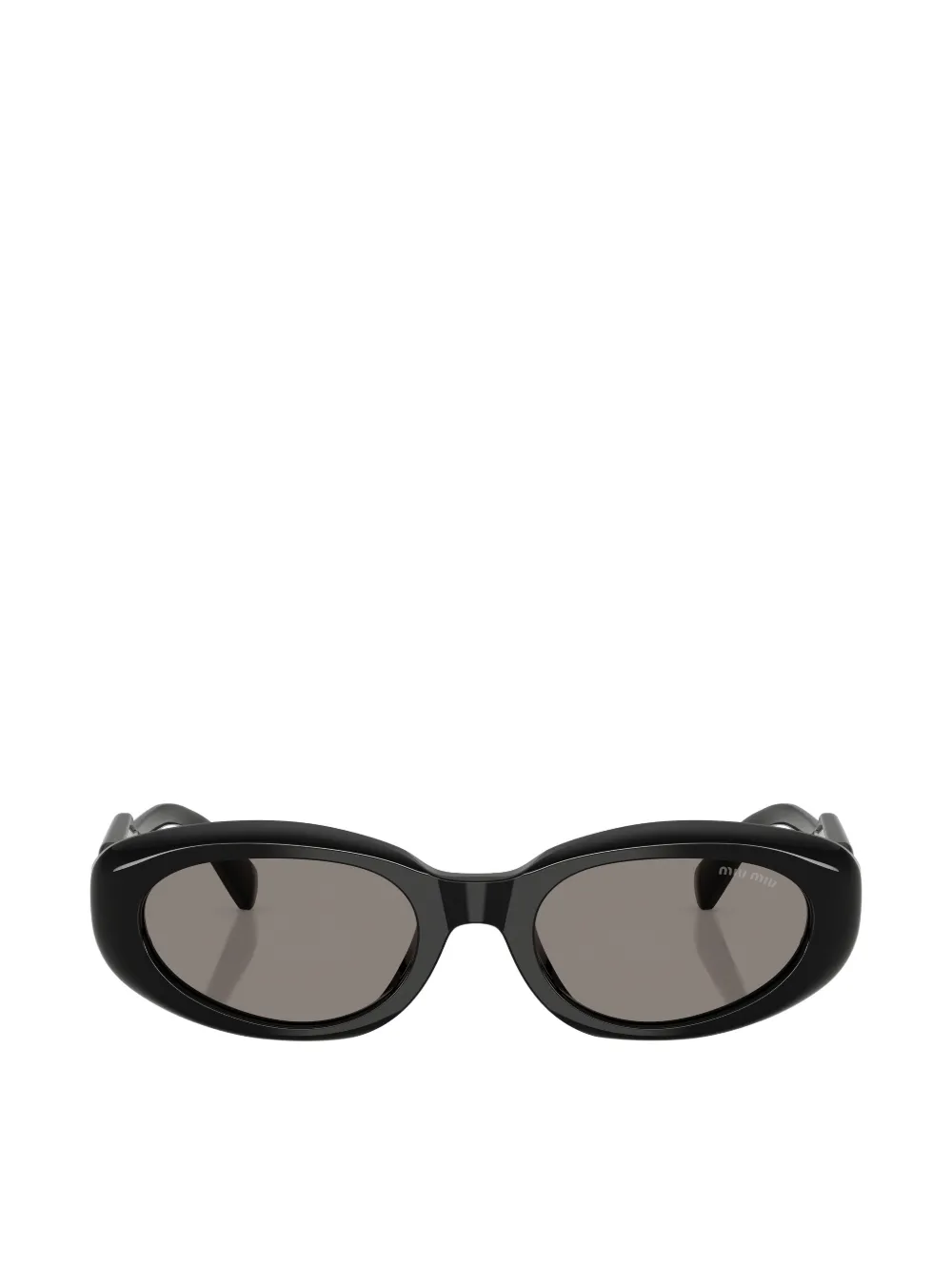 Miu Eyewear Zonnebril met ovalen montuur Zwart