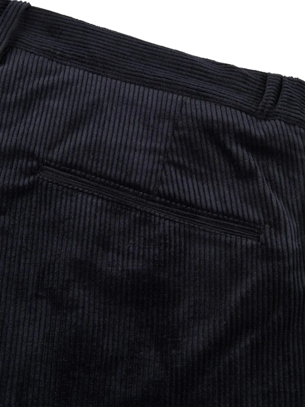 Profuomo corduroy pleated trousers Blauw