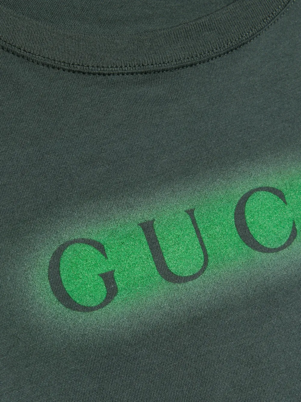 Gucci Kids logo-print cotton T-shirt Groen