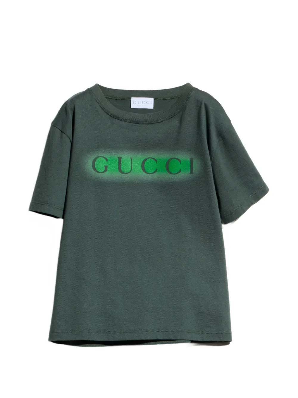 Gucci Kids logo-print cotton T-shirt Groen