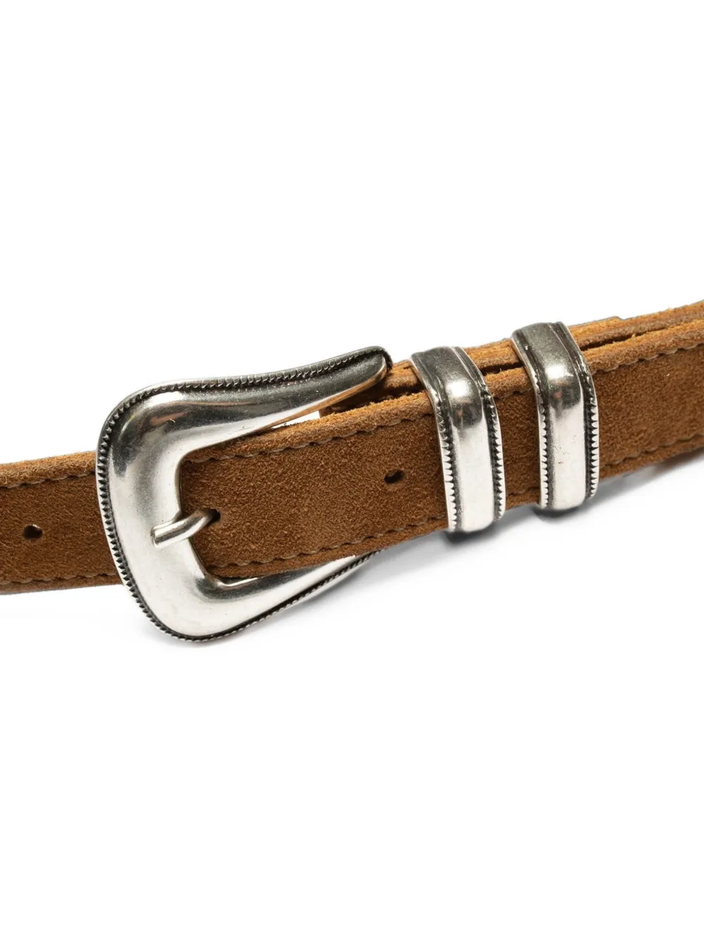 Nudie Jeans Western suède riem Bruin