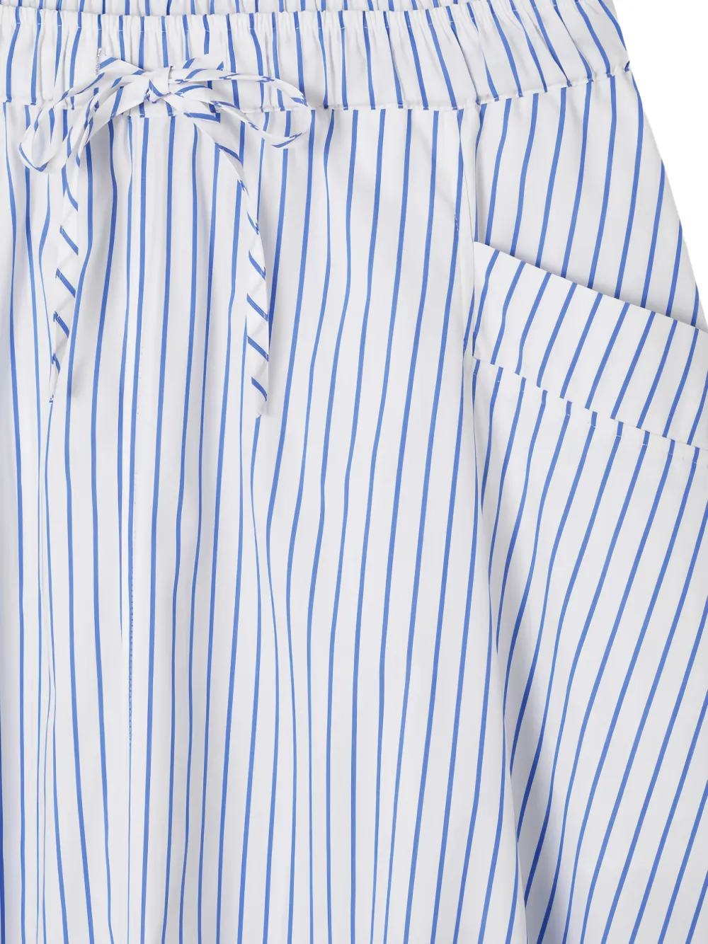 American Vintage Nurway striped drawstring skirt Wit