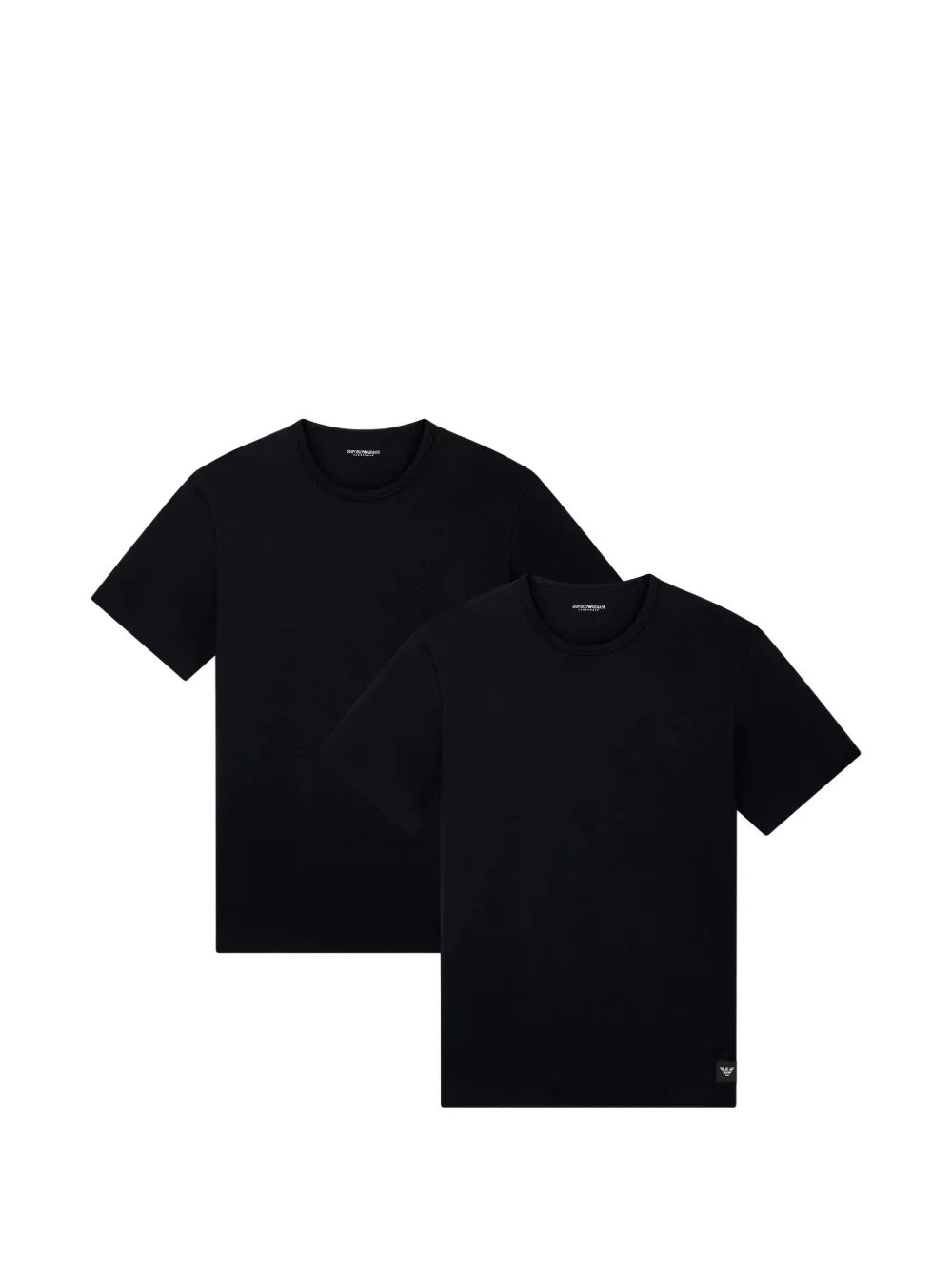 Ea7 Emporio Armani logo-patch T-shirt (set of two) - Black