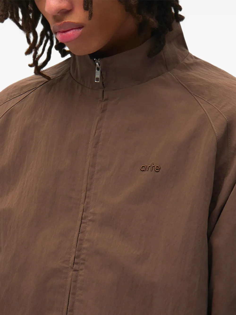 Arte Antwerp Uniform jack met geborduurd logo Bruin