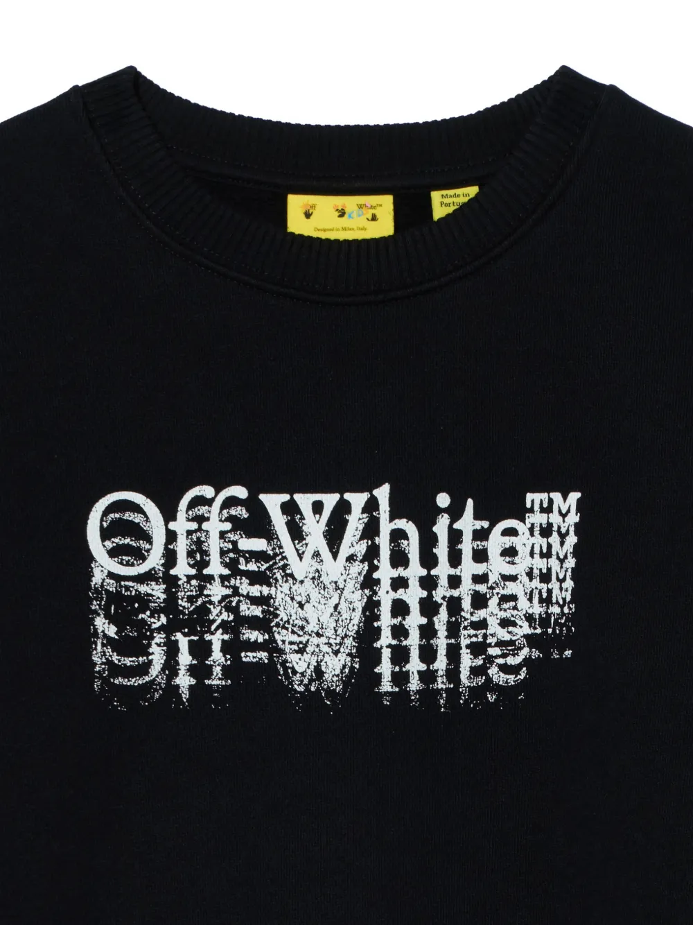 Off-White Kids Big Bookish Stamp sweatshirt Zwart