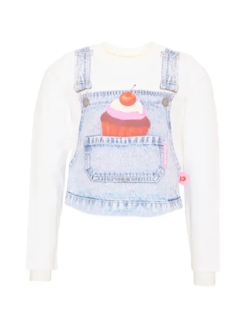 Poco Blush cupcake-print layered-effect T-shirt