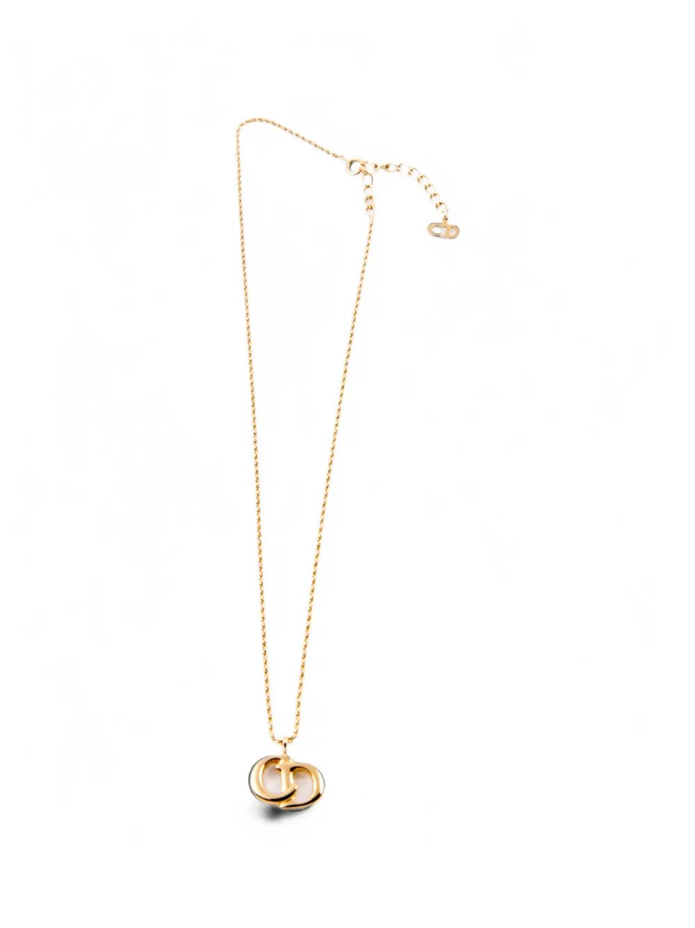 Christian Dior Pre-Owned 1980s Cd-logo necklace - Oro