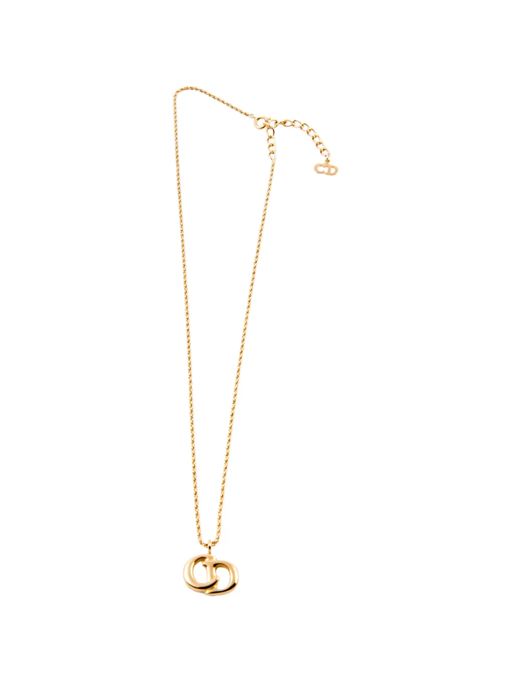 Christian Dior Pre-Owned 1980s Cd-logo necklace - Oro