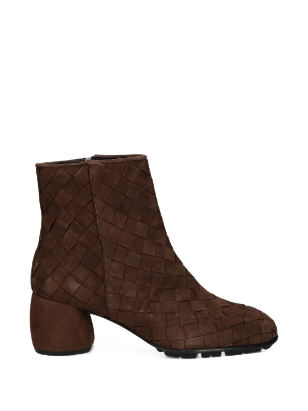 PONS QUINTANA bottines en cuir tressé - Marron