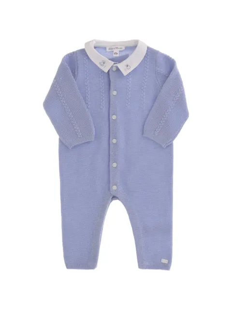Tartine Et Chocolat cable-knit embroidered onesie