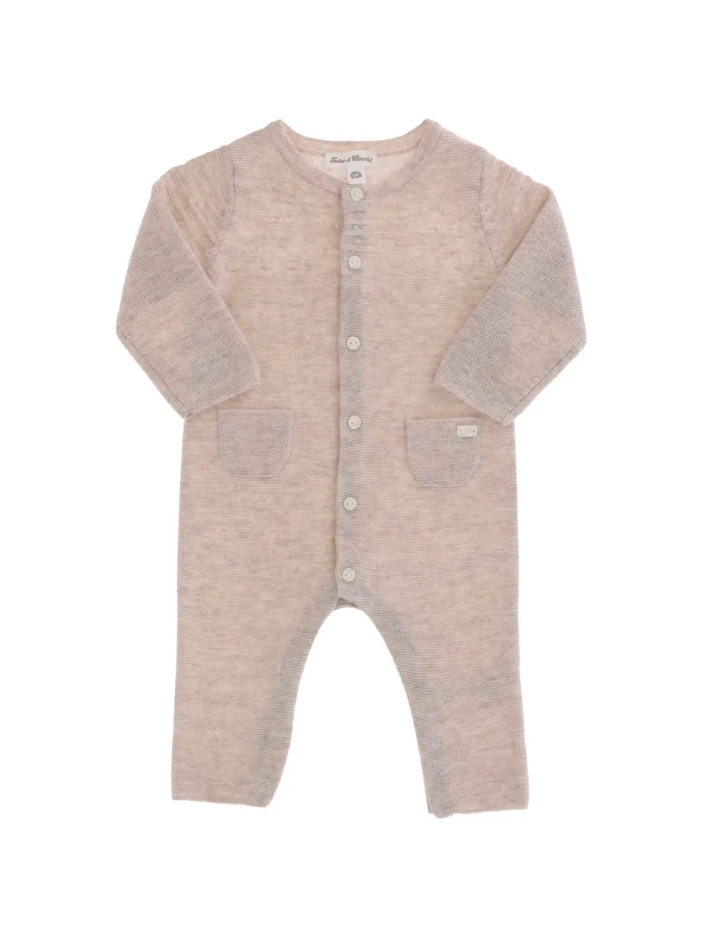 Tartine Et Chocolat Gebreide jumpsuit met knopen Beige