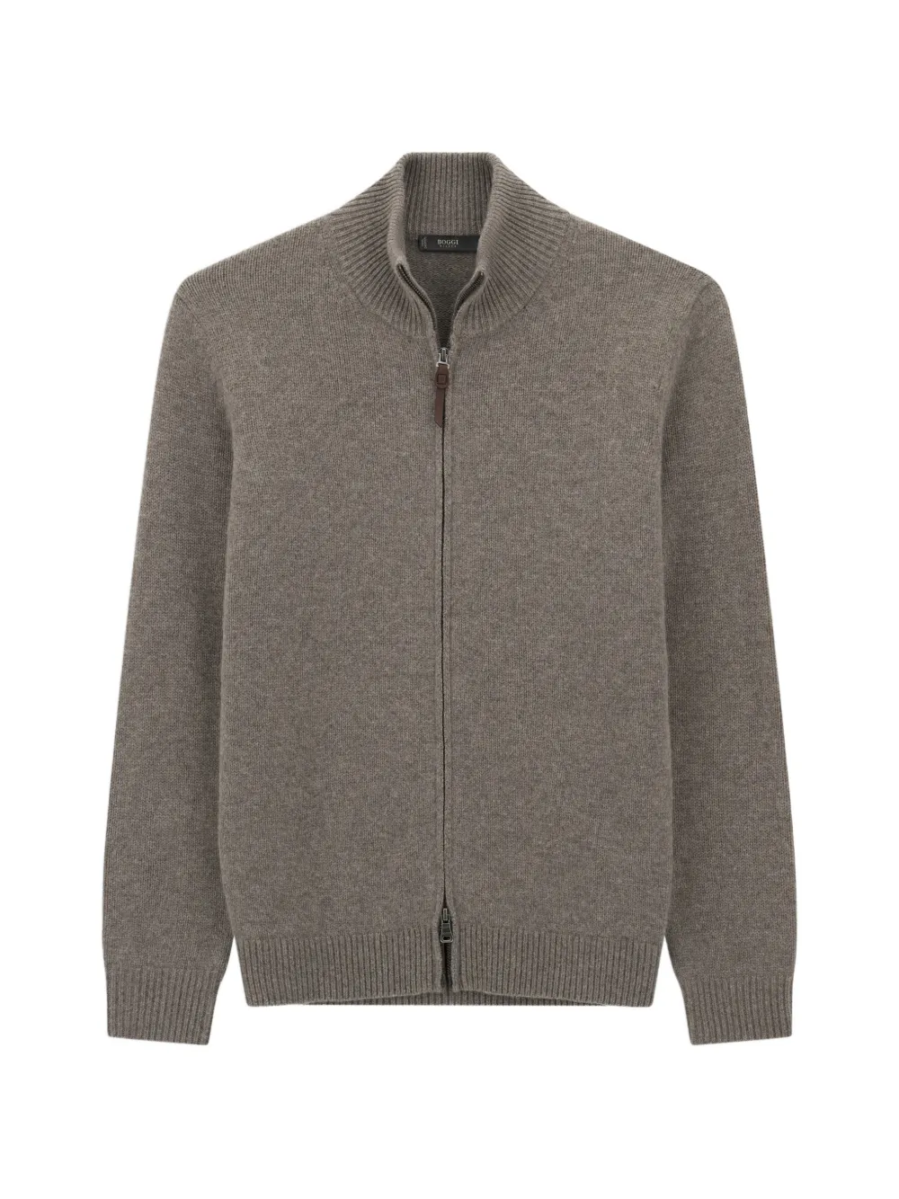 Boggi Milano full-zip jumper in cashmere wool - Grey