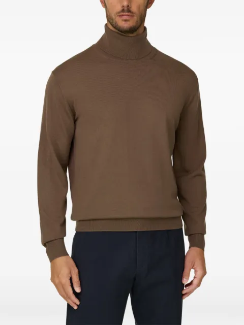 Boggi Milano turtleneck jumper in extrafine merino wool