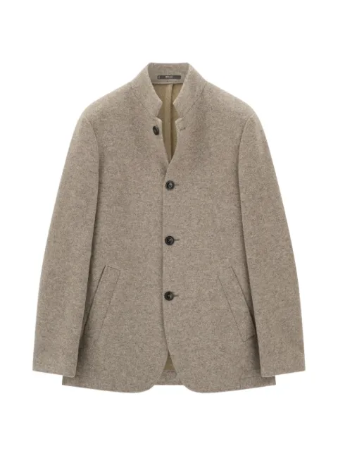 Boggi Milano Caban in melange cashmere wool-blend