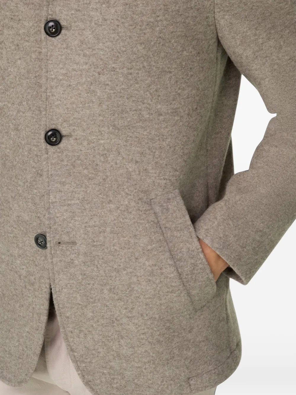 Boggi Milano Caban jas van gemêleerde kasjmier-wolblend Beige