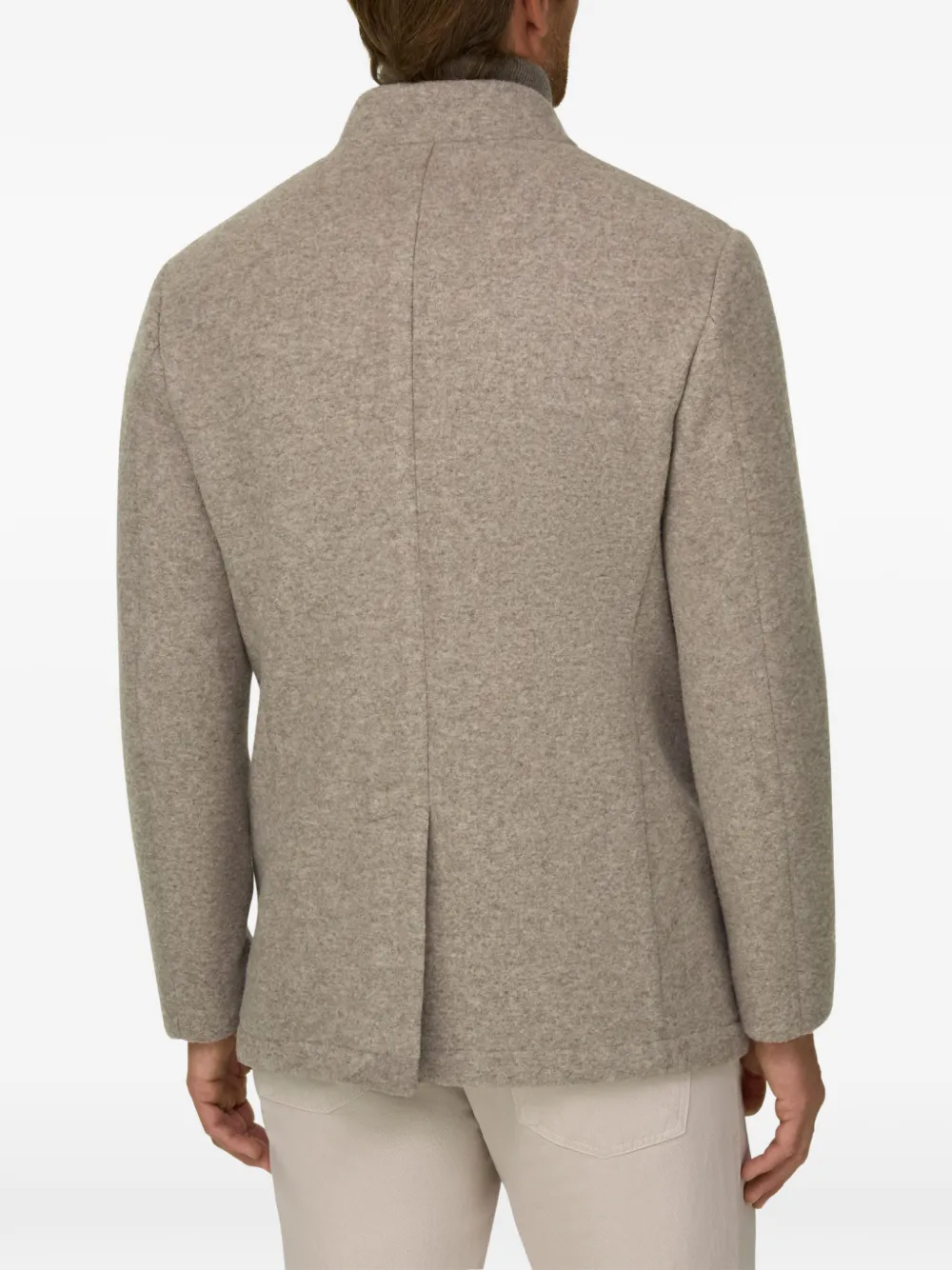 Boggi Milano Caban jas van gemêleerde kasjmier-wolblend Beige