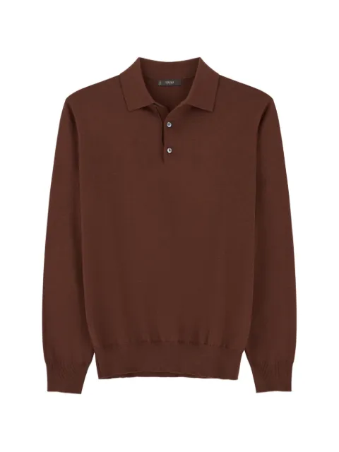 Boggi Milano knitted polo shirt in merino extrafine